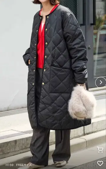 타이온 프릭스스토어 퀼팅 다운 코트