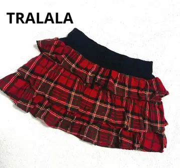 레어! TRALALA 헤이세이 프릴 체크 무늬 미니 스커트 리즈리사