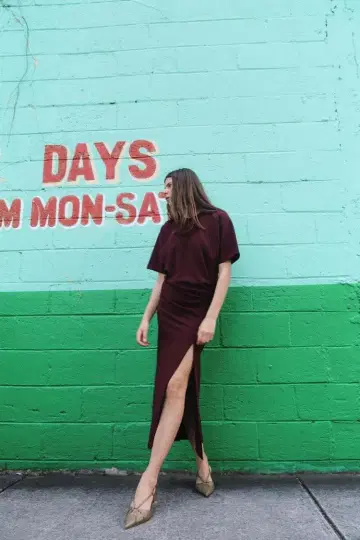 ZARA 슬릿 티셔츠 원피스 새상품급