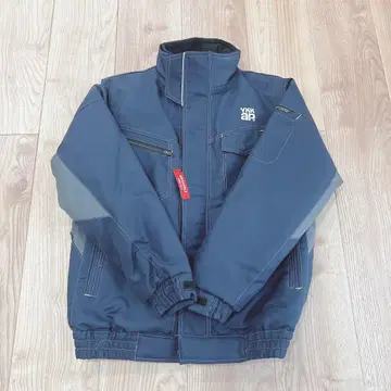 자수 워크맨 HEAT ASSIST 더블 플랩 방한 블루종 L