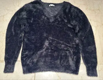 [ 새상품급 ] 플라스테 PLST 샤기 니트 페더 얀 네이비