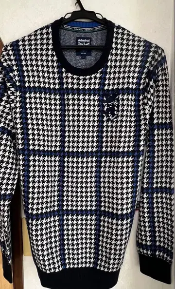 Admiral 하운드 투스 체크 스웨터 M
