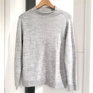 새상품급 Eddie Bauer 그레이 니트 스웨터 울 알파카 PXL