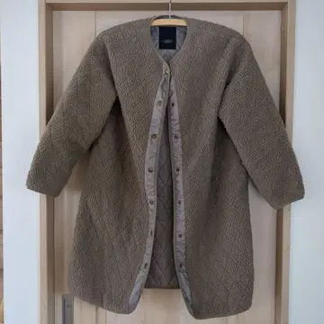 studio CLIP 보아 롱 코트 브라운