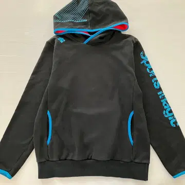 데상트 스포츠스타일 후드 부착 후드티 블랙 L 사이즈