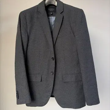 바나나 리퍼블릭 그레이 체크 무늬 테일러드 자켓