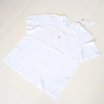 Calvin Klein 반팔 T셔츠 로고 화이트 심플 여성용