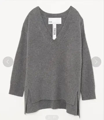 TICCA 야크 울 니트 V넥 클리닝 완료