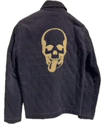 루시앙페라피네 스컬 자수 코듀로이 블루종 블랙 S 아우터 자켓