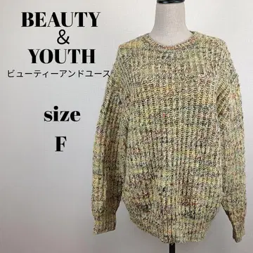 [ a2127 ] BEAUTY&YOUTH 믹스 컬러 니트 F 3 게이지