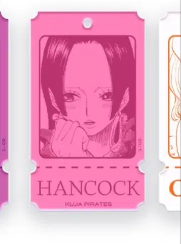 ONEPIECE BASE SHOP 캐릭터 티켓 키링 핸콕