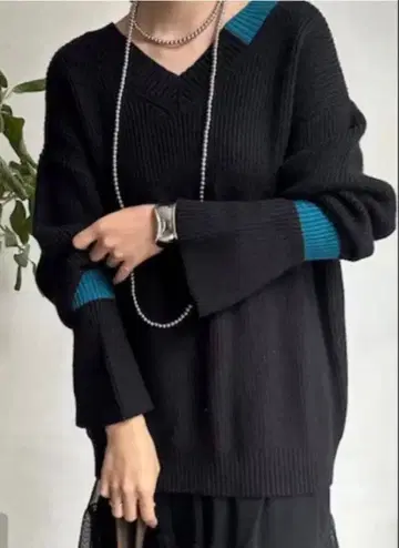 새상품 doudou 배색 니트