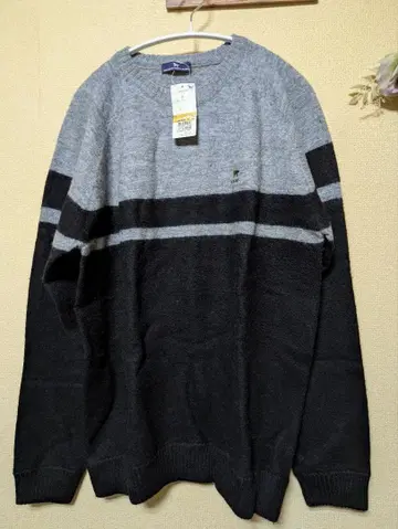 Dog Dept 도그데프트 스트라이프 니트 스웨터 그레이/블랙 미착용