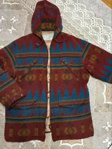 LEGEND 기하학 패턴 울 자켓