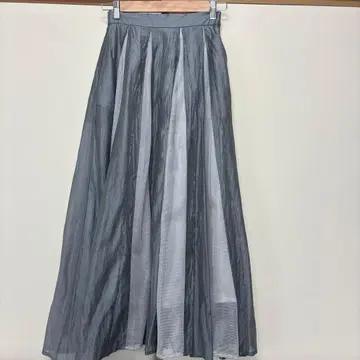 부기우기 이소재 플리츠 스커트 그레이