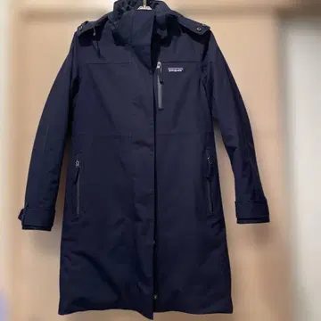 Patagonia 후드 부착 네이비 롱 자켓
