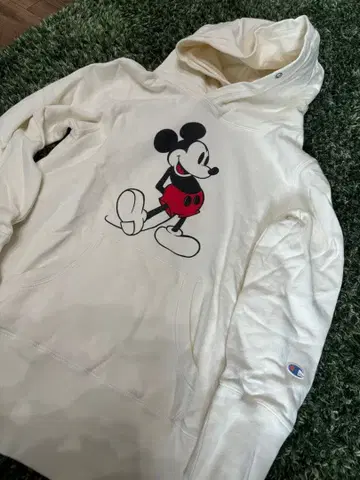 챔피온 화이트 미키 후드티