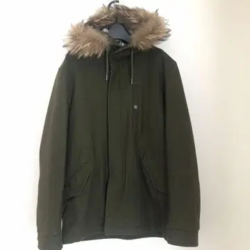 올리브 그린 모즈 코트 퍼 포함
