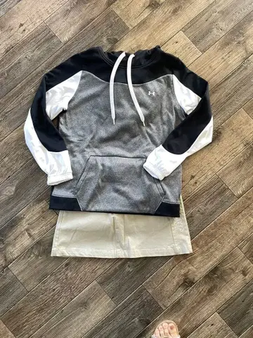 Under Armour 후드 부착 후드티 그레이/블랙