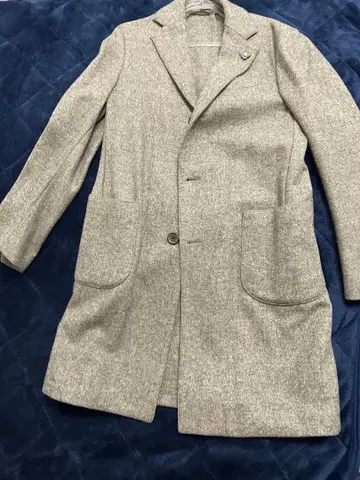 LARDINI 그레이 체스터 코트 M