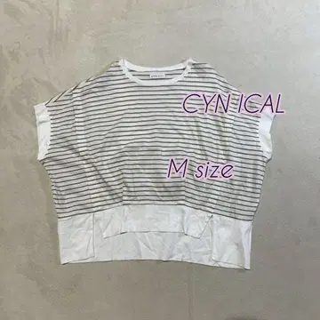 CYNICAL 스트라이프 반팔 T셔츠 M 사이즈