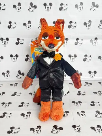 주토피아2 닉 봉제 인형 마스코트 키링 턱시도