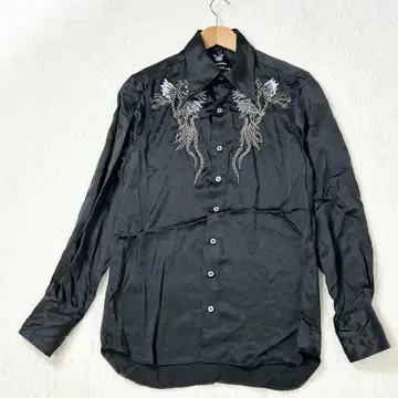 ROEN 로엔 자수 드레이프 셔츠 긴팔 레이어드 셔츠