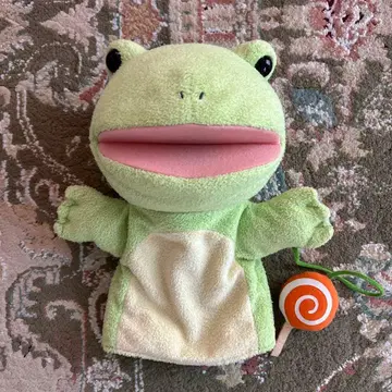 헤이세이 레트로 몬슈유 모구모구 퍼펫 개구리 카엘 핸드 퍼펫