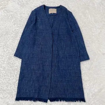 시빌라 코튼 노카라 코트 M 프린지 현행