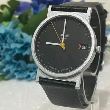 [초레어] BRAUN 브라운 라운드형 단종품 독일제 손목시계 블랙