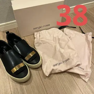 세르지오로시 플레이트 블랙 스니커즈 SR1 슬립온 통굽