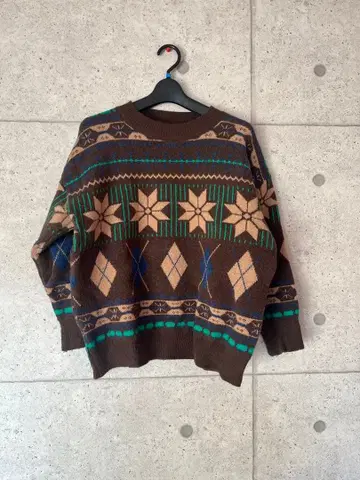 오버 사이즈 니트 노르딕 계열