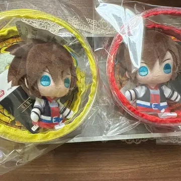 킹덤 하츠 다이브 투 하트 파우치 & 손가락 퍼펫 세트 빨간색 노랑