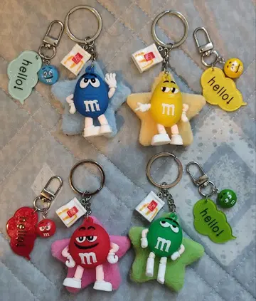 M&Ms 4체 세트 키링 키체인 스트랩 아메리칸 잡화