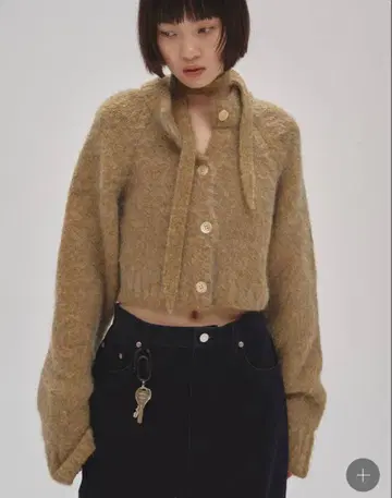 TODAYFUL 브러쉬드 니트 가디건 올리브