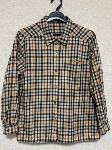 DAKS 사이즈 40 체크 무늬 긴팔 셔츠 6917