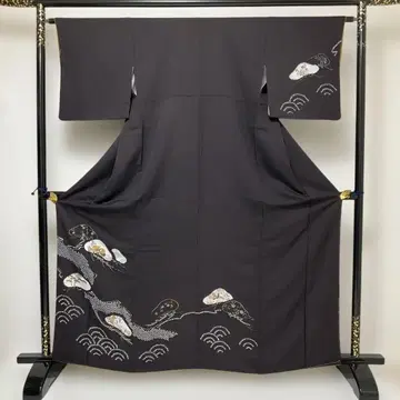 No.2834 순수 실크 원앙, 소나무, 풀, 꽃 문양 호몬기 새상품급