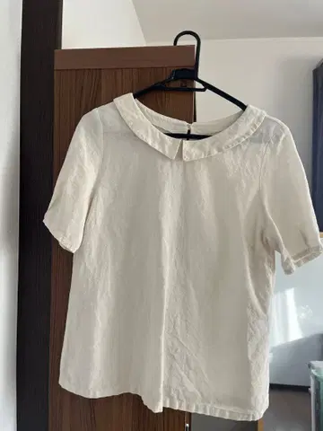 얀마 산업 YAMMA 아이즈 목화 카라 부착 반팔 블라우스