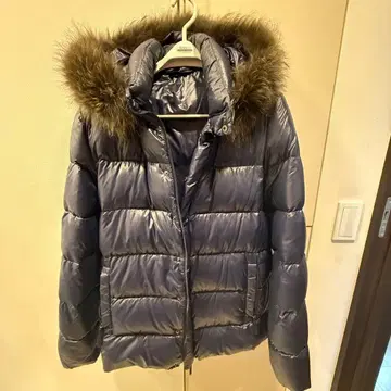 DUVETICA 네이비 다운 자켓 퍼 포함