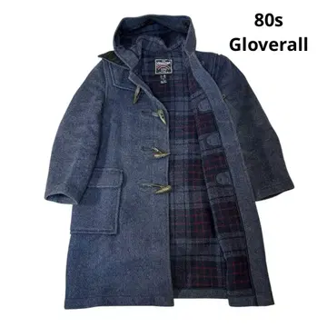 80s Gloverall 더플 코트 후드 부착 토글 다크 그레이 XL