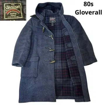 80s Gloverall 더플 코트 후드 토글 영국제 그레이 XL