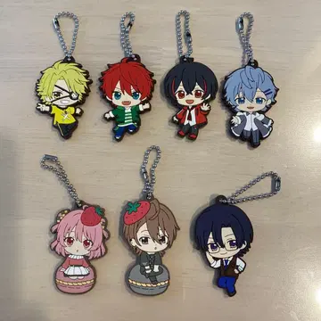 컬러풀 피치 키링 7개 세트