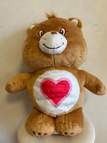 레어 케어베어 봉제 인형 브라운 핑크하트 50cm 택 포함