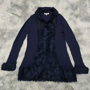 나라 까미체 퍼 포함 가디건 네이비 i s 겨울 코디 두꺼운 원단