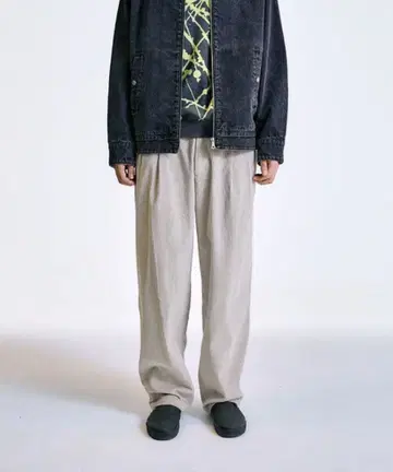 SHIPS 베이지 코듀로이 와이드 팬츠 L