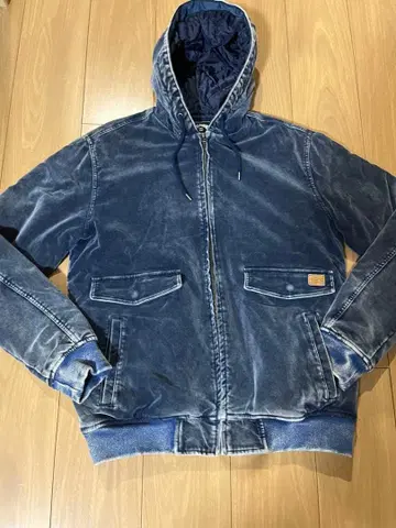 Billabong 후드 부착 점퍼 M 사이즈 다크 블루