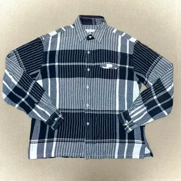 새상품급 USED NOMA t.d 셔츠 자켓 L 화이트 블랙 릴랙스 핏