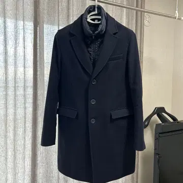 HERNO 헬레노 체스터 코트 남성용 48 네이비