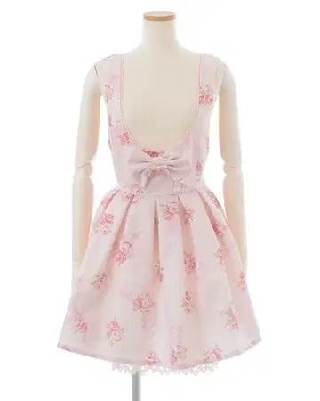 [완판템] 레어 LIZLISA 스위트 로즈 패턴 점프 스커트