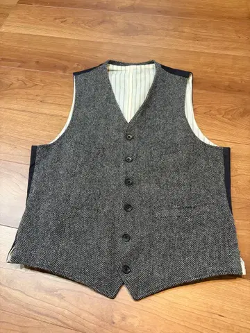 새상품급 van jacket  x 울 리치 트위드 베스트